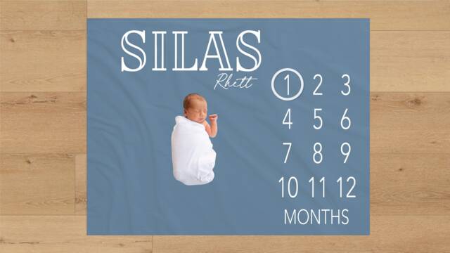 Gender Neutral Baby Milestone Blanket Personalized Monthly Custom Shower Gift For New Mom Keepsake One Year - image 1