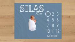 Gender Neutral Baby Milestone Blanket Personalized Monthly Custom Shower Gift For New Mom Keepsake One Year