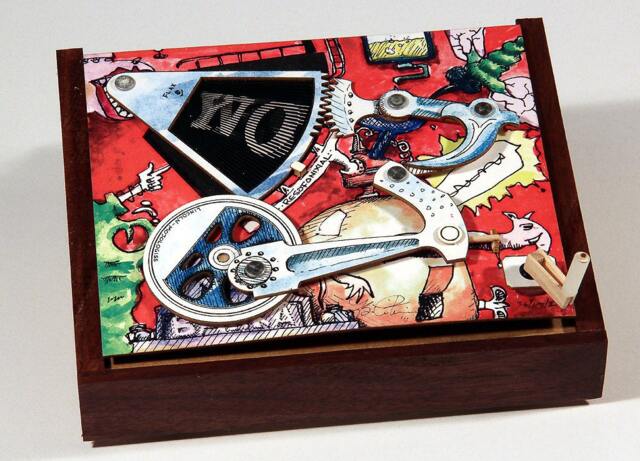 The Ambigulator Mechanicard - Desktop Kinetic Sculpture & Scanimation Automaton