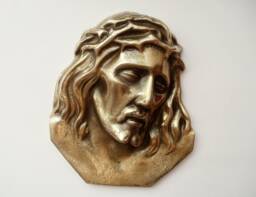 Jesus Christ Wall Decor Baptism Gift Religious Hanging Catholic Art Solid Brass Christian Gifts Modern Metal Decorations - thumbnail 1