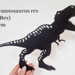 Dinosaur Trio Wall Art, Single Layer Set Of Three Decor Home, Dino Nursery, Kids Bedroom Play Room, Jurassic Theme Baby Gift - thumbnail 3