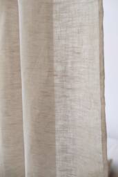 Jonty 100% Linen Curtain, 6 Colors, Airy Breathable Sheer Lightweight Pure Drape, Bedroom Livingroom Curtains, 1Pc - thumbnail 1