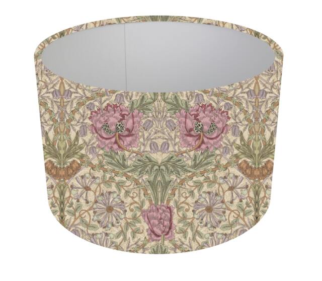 William Morris Lampshade, Table Lamp, Pendant Shade, Drum Shade, Home/Room Decor, Made in Uk, Custom, Strawberry Thief, Orchid Nightshade - image 1