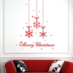 Christmas Snow Flake Decal Holiday Wall Decals For Walls Stickers Stick On Wall Art Decalisland - Snowflake - thumbnail 2