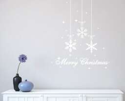 Christmas Snow Flake Decal Holiday Wall Decals For Walls Stickers Stick On Wall Art Decalisland - Snowflake - thumbnail 1
