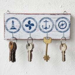 Nautical Key Holder, Nautical Wall Decor, Hook