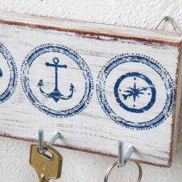 Nautical Key Holder, Nautical Wall Decor, Hook - thumbnail 2