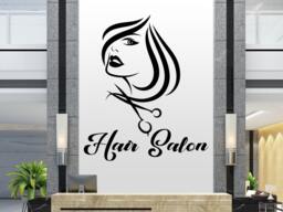Hair Salon Wall Decal Stylist Scissors, Beauty Decor 2107 - thumbnail 1