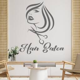 Hair Salon Wall Decal Stylist Scissors, Beauty Decor 2107 - thumbnail 2