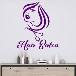 Hair Salon Wall Decal Stylist Scissors, Beauty Decor 2107 - thumbnail 3