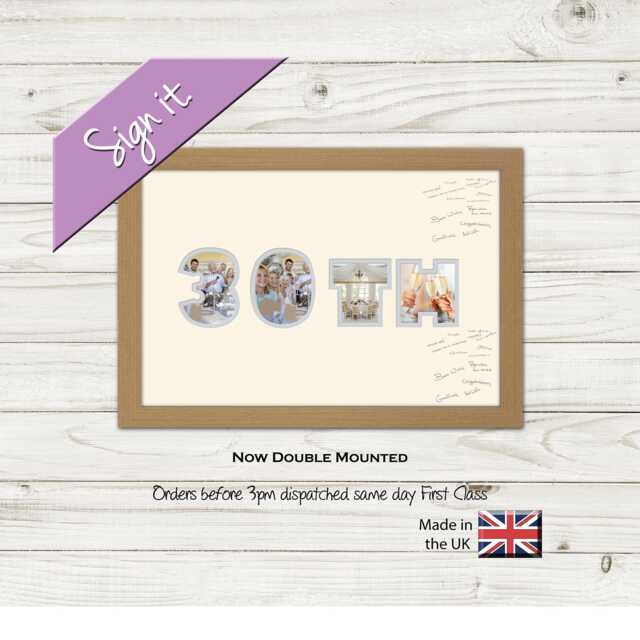30Th Photo Frame Word Birthday Signing Special Gift Signing-871D By Photos in A Word - image 1