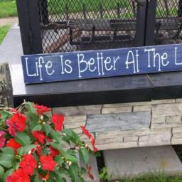 Life Is Better At The Lake Wood Sign Distressed Wall Hanging Rustic House Decor Housewarming Gift Cabin Summer Beach - thumbnail 2