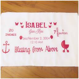 Personalized Pillowcase - Birth Stats Pillow Case Customized Cover For Kids Custom Child Name Gift - thumbnail 3
