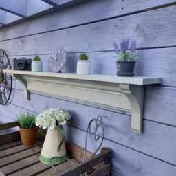 Tulip Wood Shelf Hardwood Kitchen, Hallway, Or Mantel Storage - thumbnail 1