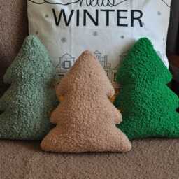 Christmas Tree Pillow - Holiday Pillows - Soft Decor Gift Secret Santa Winter - thumbnail 3