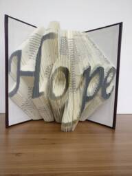 Hope - Folded Book Art Aa Big Book, Alcoholics Anonymous Gift - thumbnail 1