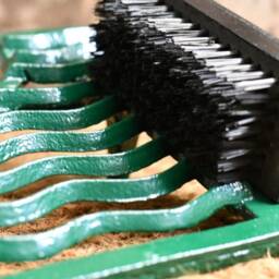 Cast Iron Three in One Green Boot Jack Brush & Scraper - thumbnail 4