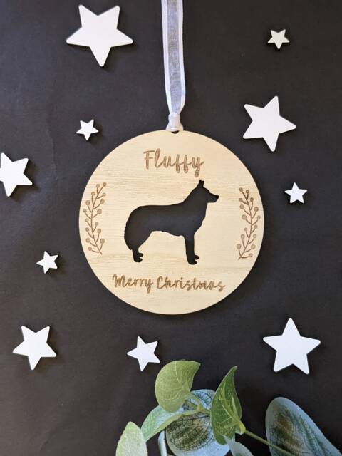Personalised Husky Christmas Bauble - Silhouette Dog Breed - image 1