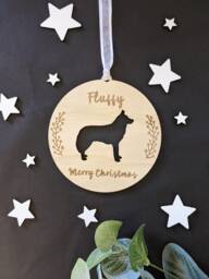Personalised Husky Christmas Bauble - Silhouette Dog Breed