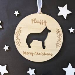 Personalised Husky Christmas Bauble - Silhouette Dog Breed - thumbnail 3