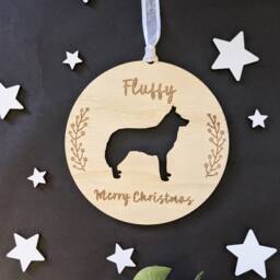 Personalised Husky Christmas Bauble - Silhouette Dog Breed - thumbnail 2