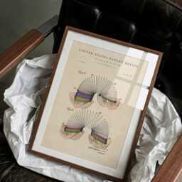 Coil Toy Patent Print No.2 Hand-Painted Watercolor Wall Art - thumbnail 2