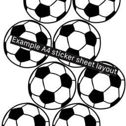 White Football Wall Stickers Reusable Fabric Soccer Decals For Kids' Bedroom - thumbnail 2