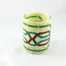 Green & Brown Celtic Knot Votive Wrap - thumbnail 4
