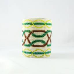 Green & Brown Celtic Knot Votive Wrap - thumbnail 3