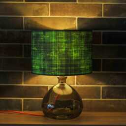 Lampshade Geek Circuit Board Tartan Velvet Drum Lamp Shade Gaming Computers Office Green Black - 25cm 30cm 35cm 40cm 45cm Table Lamp Ceiling - thumbnail 3