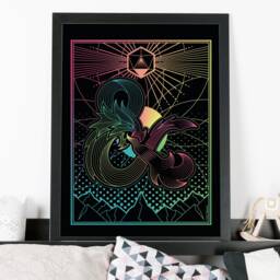 Dungeons & Dragons Print - Rainbow Ampersand Logo Wall Art D & Gamer Poster - thumbnail 1