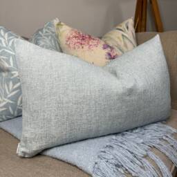 "Blue Pillow Cover, Rothko Furnishing John Lewis & Partners Fabric, Sofa Cushion Double Sided - High Quality Size 12"" X 20" - thumbnail 1
