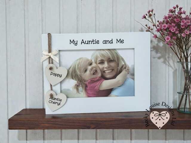 Handcrafted Auntie Photo Frame Personalised Gift New Aunty - image 1
