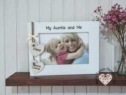 Handcrafted Auntie Photo Frame Personalised Gift New Aunty - thumbnail 1