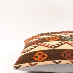 Handwoven Turkish Kilim Pillow 16x24 Boho Cushion Cover - thumbnail 4