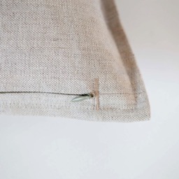 Oatmeal Linen Pillow Cover Euro Sham Throw Pillow, Custom Size - thumbnail 3