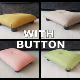 Handmade Low Desk Footstool Button Tufted Footrest - 10cm, Ud - thumbnail 2