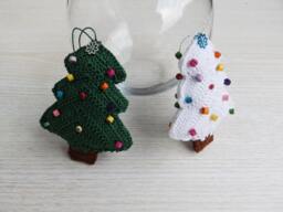 2 Crochet Christmas Tree, Ornaments, Home Decor - thumbnail 1