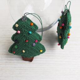 2 Crochet Christmas Tree, Ornaments, Home Decor - thumbnail 3