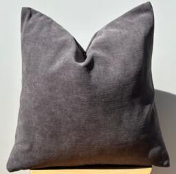Gray Chenille Pillow Cover, Textured Throw Pillow, 20x20 Pillowcase - thumbnail 1