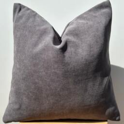 Gray Chenille Pillow Cover, Textured Throw Pillow, 20x20 Pillowcase - thumbnail 4