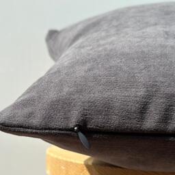 Gray Chenille Pillow Cover, Textured Throw Pillow, 20x20 Pillowcase - thumbnail 2