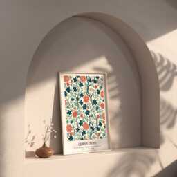 Inspirational Islamic Prints With Quran Quotations, Floral Prints, Muslim Home Decor, Colourful Flower Wall Art, Arabic Writing & Meaning - thumbnail 1