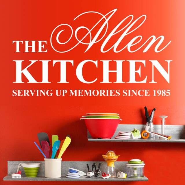Personalized Family Kitchen Memories Date Wall Glass Sticker Art Quote Decal - image 1