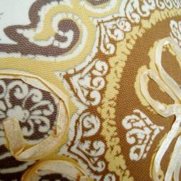 Medallion Pillow Cover Iman Medina Opal Ribbon, Designer Cotton, 20x20 - thumbnail 2