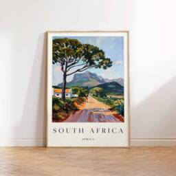 South Africa Travel Poster Botanical Wall Art - thumbnail 3