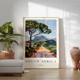 South Africa Travel Poster Botanical Wall Art - thumbnail 2