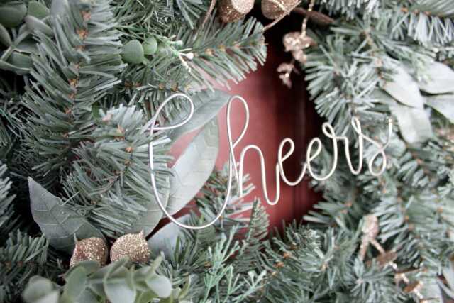 Cheers Wire Words Only For Wreath Wall Home Rustic Farmhouse Front Door Sign Decor Garland Phrase Quote Lyrics House Warming Gift Metal - image 1