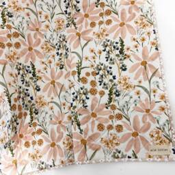 Daisy Bloom Puzzlecloth Modern Wholecloth Baby Quilt-Baby Girl Twin Blanket-Floral Quilt, Boho Indie Quilt - thumbnail 3