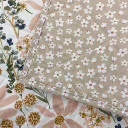 Daisy Bloom Puzzlecloth Modern Wholecloth Baby Quilt-Baby Girl Twin Blanket-Floral Quilt, Boho Indie Quilt - thumbnail 2